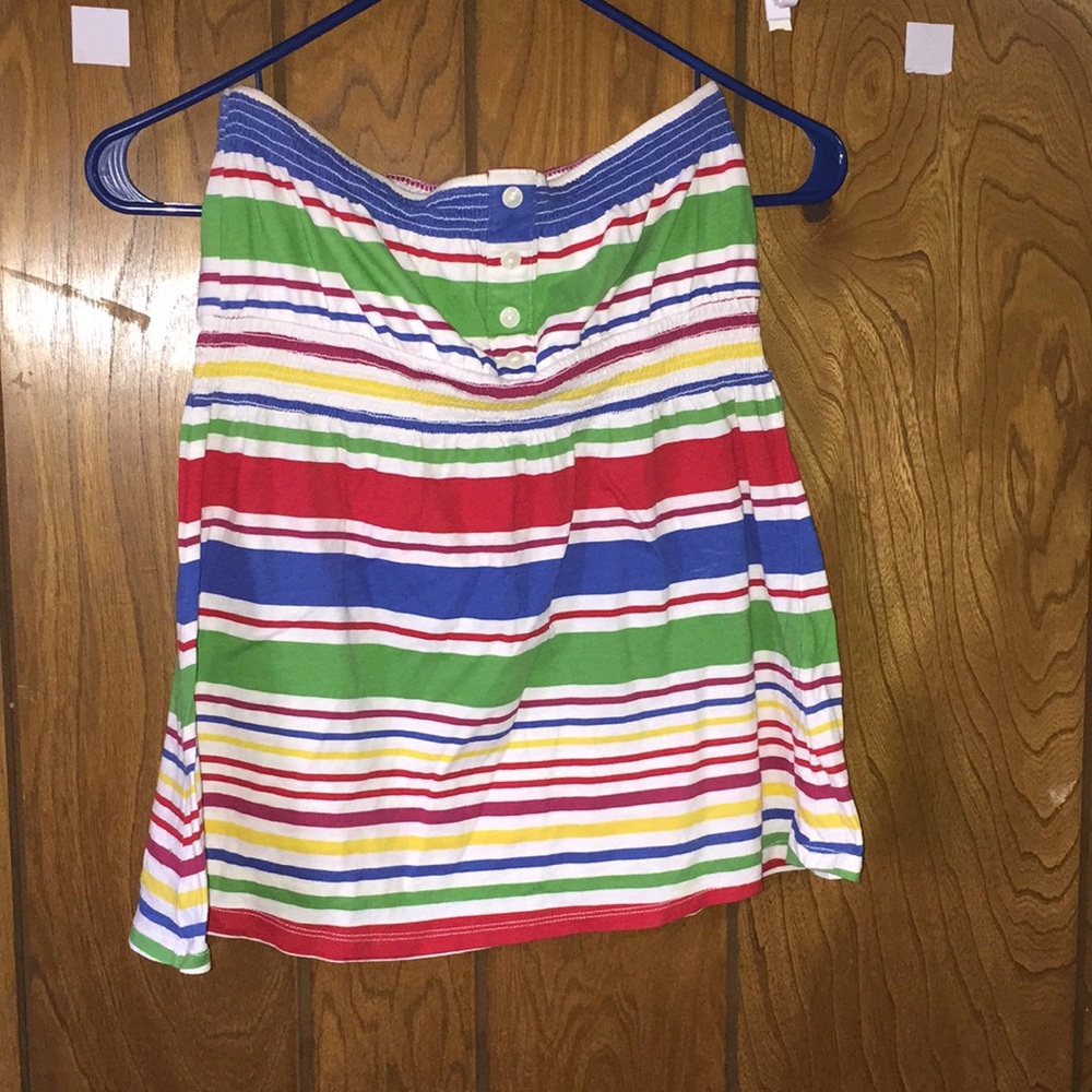 DEREK HEART  Multicolor Strapless Top